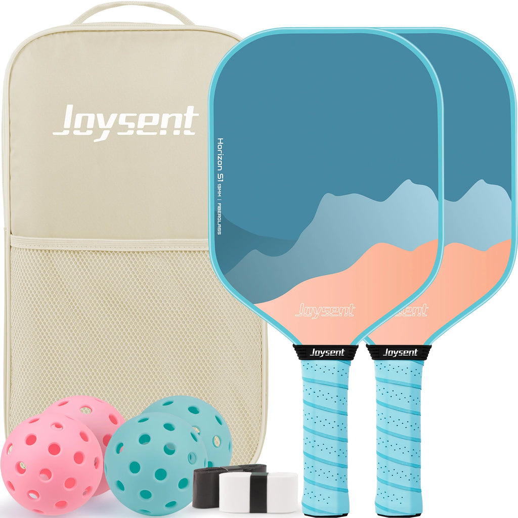 Kit Pickleball Joysent Fibre de Verre : 2 Raquettes + 4 Balles + Sac