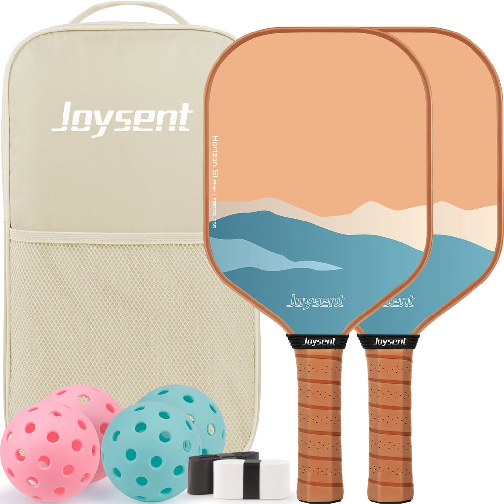 Kit Pickleball Joysent Fibre de Verre : 2 Raquettes + 4 Balles + Sac