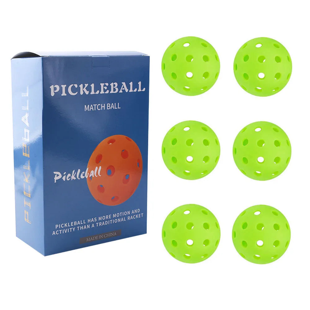 Pack de 6 balles pickleball match en boîte, ensemble des coloris proposés.