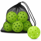 Balles de pickleball outdoor 40 trous en sac filet, un des 4 coloris disponibles.