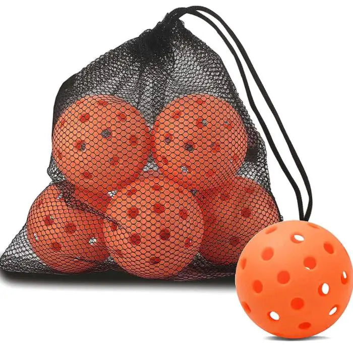 Pack de 6 balles pickleball outdoor en filet, autre coloris de la gamme.