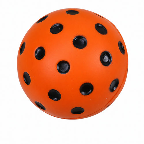 Pack de 3 balles de pickleball silencieuses en mousse PU pour l'entraînement en intérieur, coloris à points.