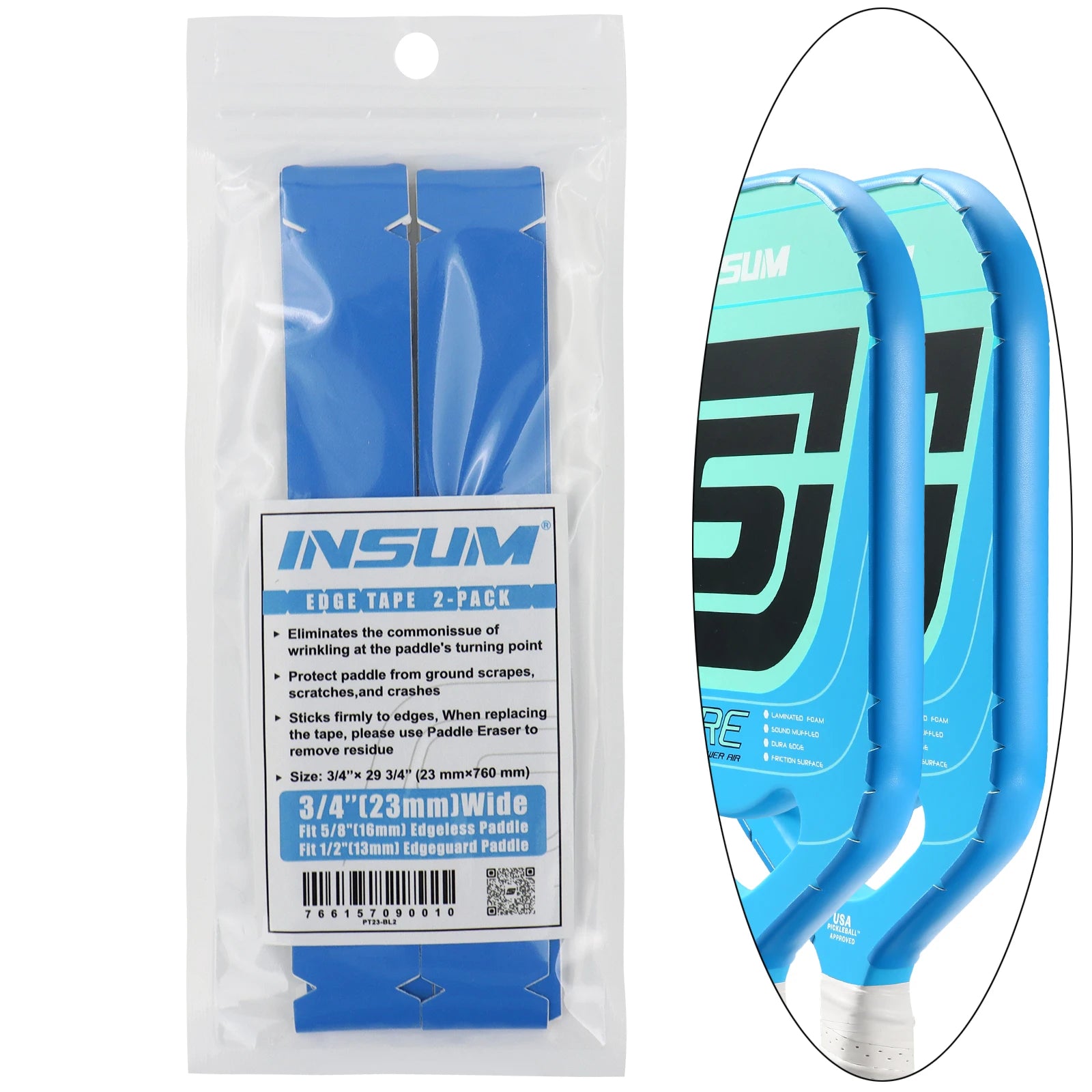 Bande de protection pour raquette de pickleball PU 23 mm, nouvelle variante de couleur.