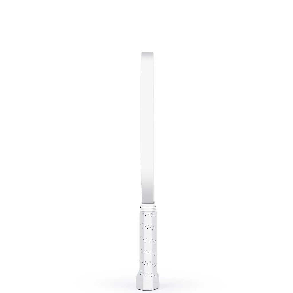 Vue de profil montrant la finesse et la structure du cadre d'une raquette de pickleball Joysent Kids pour enfant.