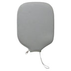 Housse de raquette de pickleball individuelle en néoprène gris, protection sobre et résistante avec fermeture éclair et dragonne de transport.