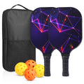 Kit duo pickleball débutant, détail du grip des raquettes fibre de verre.