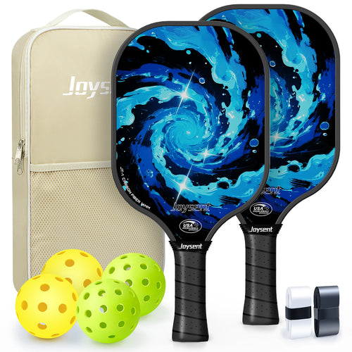Kit pickleball Joysent T300 complet – 2 raquettes carbone, 4 balles et sac de transport
