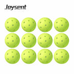Pack économique de 12 balles de pickleball Joysent pour le jeu en extérieur, haute visibilité.