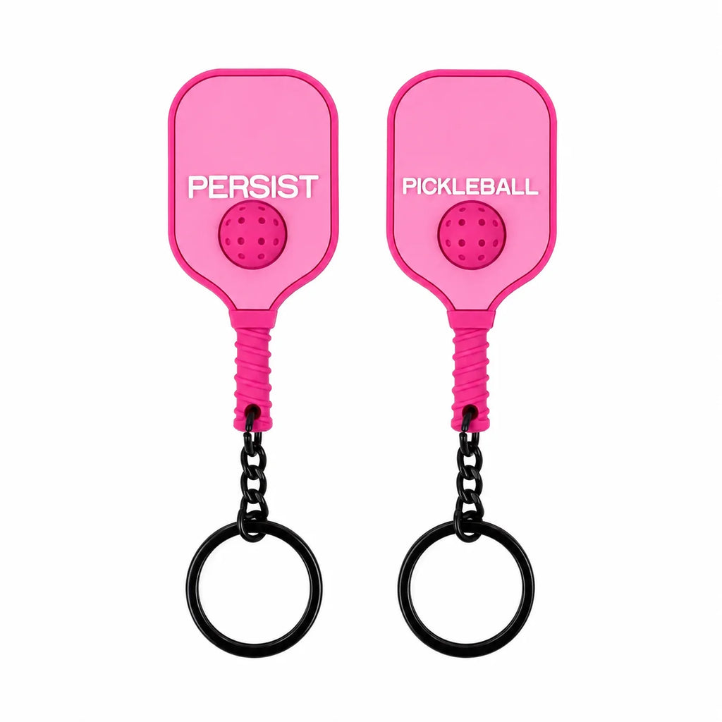 Porte-clés raquette de pickleball en PVC, un des 8 coloris disponibles.