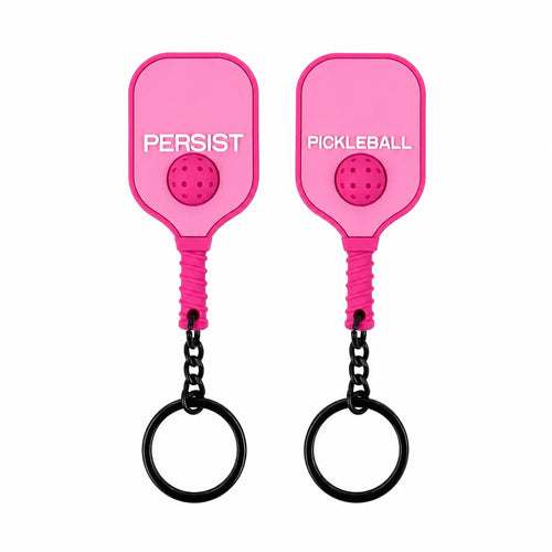 Porte-clés raquette de pickleball en PVC, un des 8 coloris disponibles.
