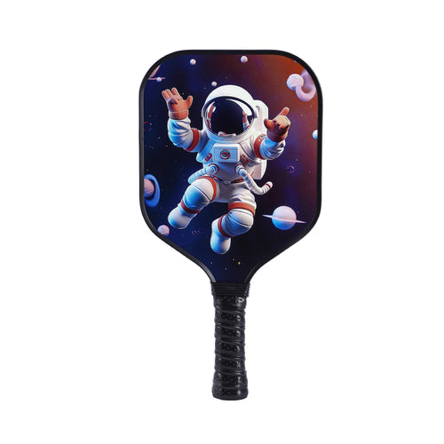Raquette pickleball enfant L'Astronaute MAICCA – design astronaute 3D fond sombre, légère, 6-12 ans