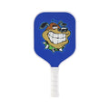 Raquette pickleball enfant Le Chien MAICCA – design chien souriant fond bleu, légère, débutant 6-12 ans