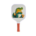 Raquette pickleball enfant Le Crocodile MAICCA – design crocodile expressif, légère, noyau nid d'abeille