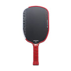 Raquette de pickleball Agassi Pro 16mm en fibre de carbone rouge foncé et noire avec grip texturé de couleur rouge .