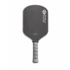 Raquette de pickleball professionnelle Sword Shield en carbone Toray T700 noir, épaisseur 16 mm et manche blanc, conçue pour le spin et la stabilité.