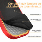 Raquette pickleball Joysent T700 thermoformée raw carbon – vue profil et manche