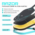 Raquette pickleball Joysent Titanium Carbon PMI Gen4 16mm – détail surface carbone et finitions