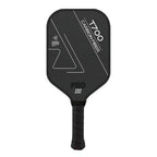 Raquette de pickleball T700 PRO performance avec surface en fibre de carbone Toray, épaisseur 16 mm et manche noir.