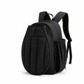 Sac à dos pickleball noir en nylon, vue de trois quarts avec poche latérale extensible et bretelles rembourrées