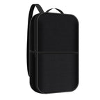Sac de transport vertical noir pour pickleball avec sangle ajustable, format compact pouvant contenir deux raquettes et quatre balles.